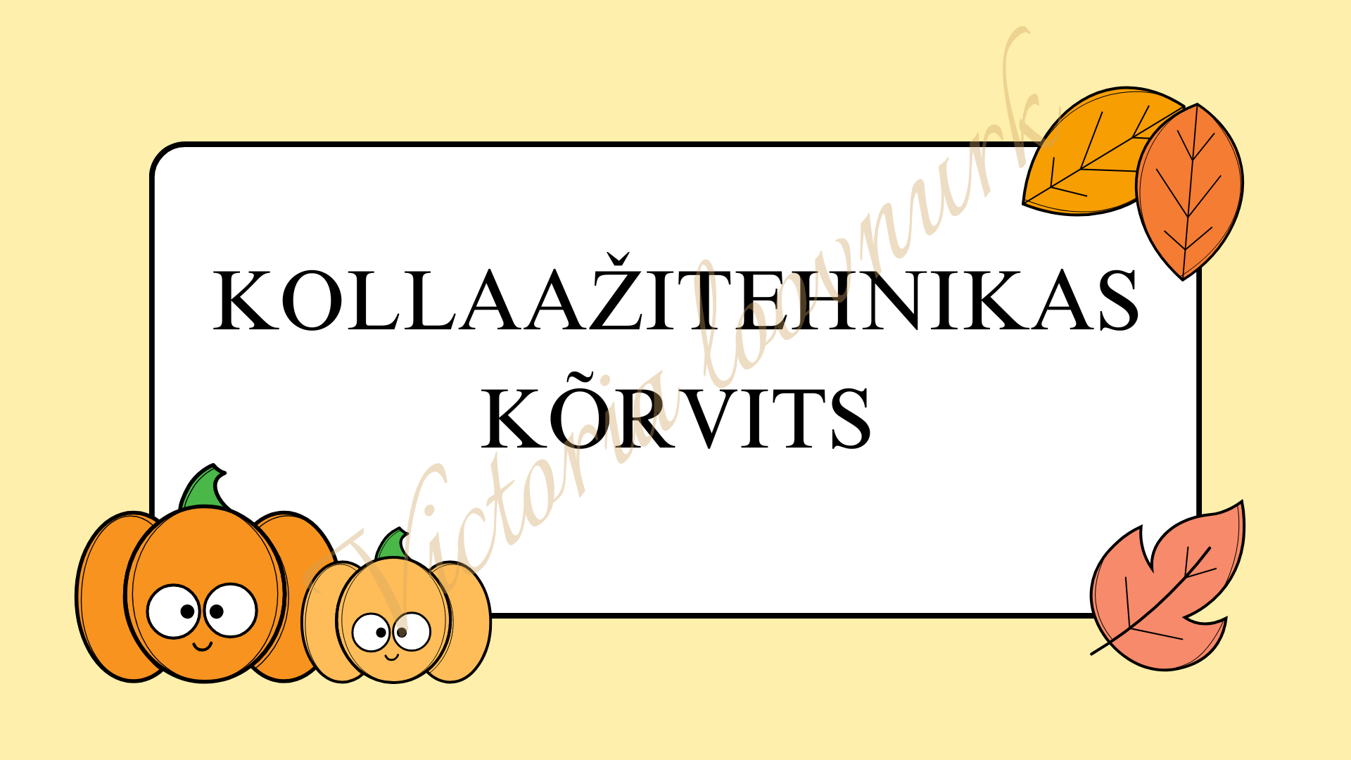 ESITLUS - SÜGISENE KUNSTITÖÖ - Pilt 2