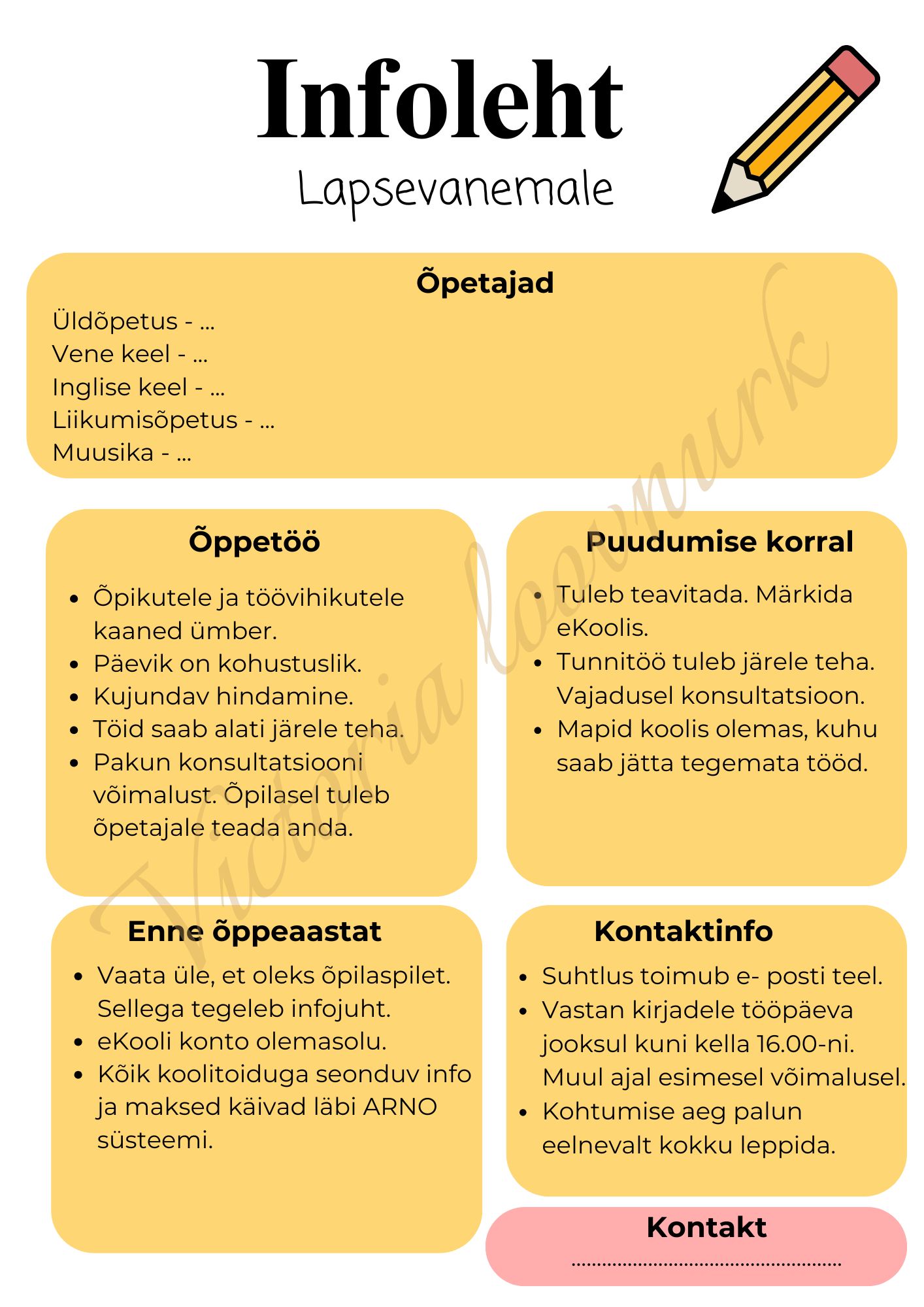 ÕPPEAASTA ALGUSE KOMPLEKT ÕPETAJALE - Pilt 11
