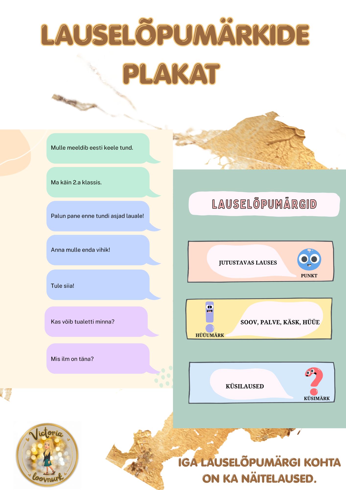 LAUSELÕPUMÄRKIDE PLAKAT