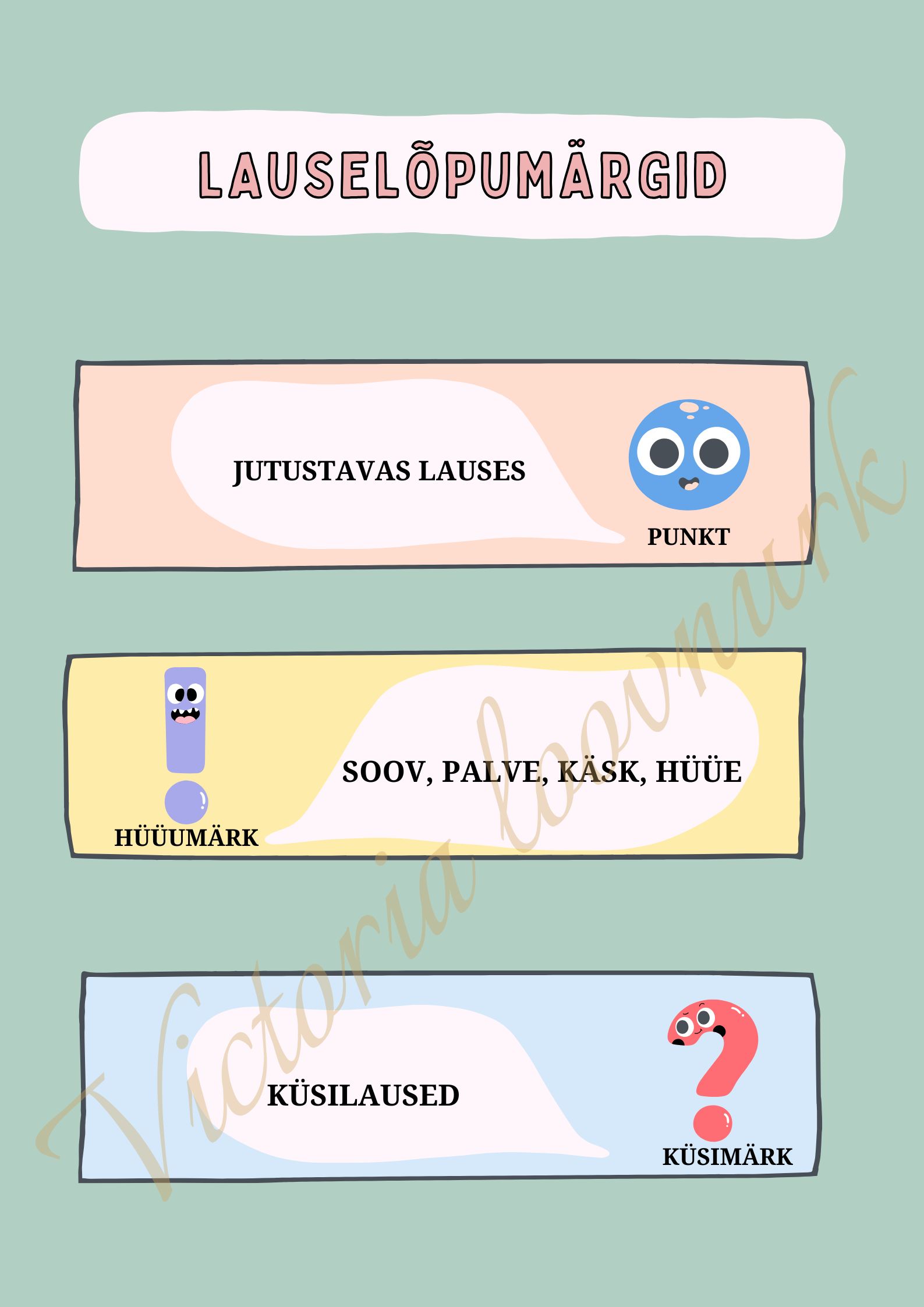 LAUSELÕPUMÄRKIDE PLAKAT - Pilt 2