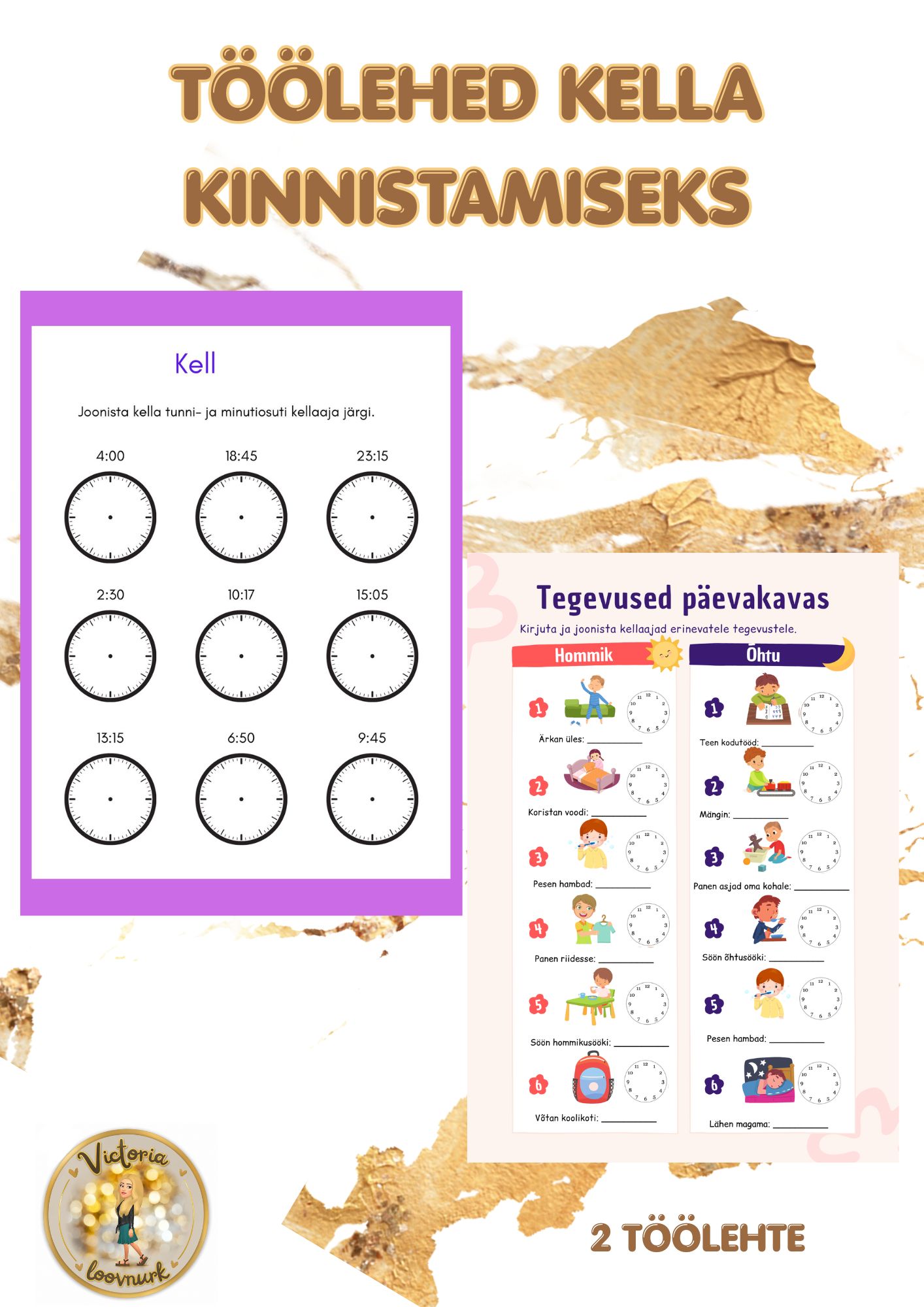 TÖÖLEHED KELLA KINNISTAMISEKS
