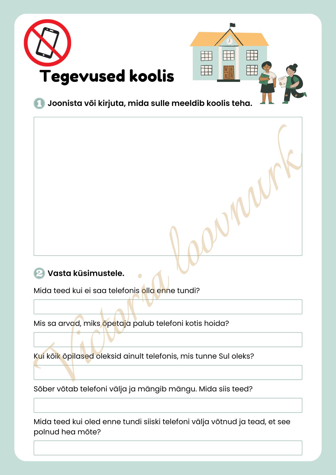 TELEFON KOOLIS KOTIS - REEGLI MEELDETULETUS - Pilt 2