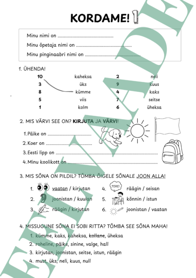 "Kordame 1 (eesti keel 2. keelena)"
