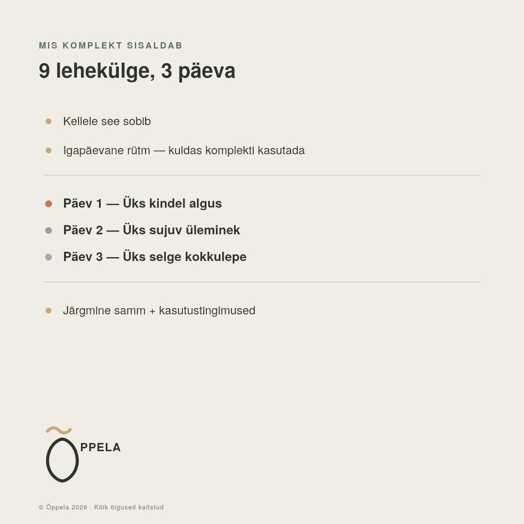 "3 päeva rahulikuma klassiruumini stardikomplekt (TASUTA)" - Pilt 3