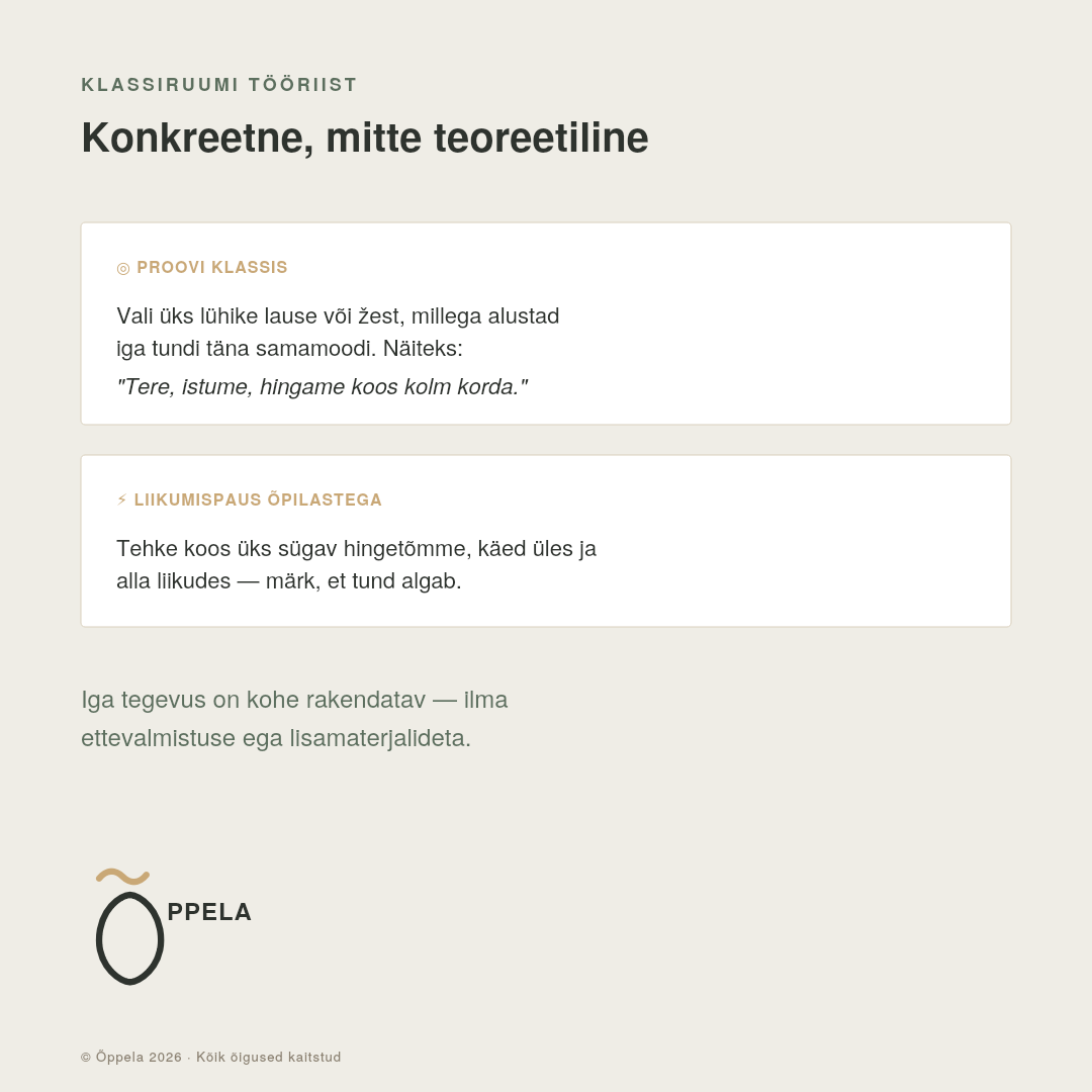 "3 päeva rahulikuma klassiruumini stardikomplekt (TASUTA)" - Pilt 5