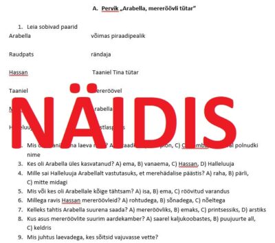 Lugemiskontroll "Arabella, mereröövli tütar"