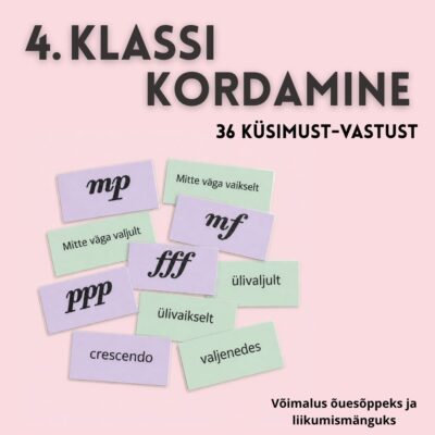 4. klassi muusika kordamiskaardid