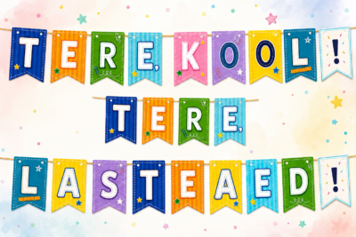 Lipukesed "Tere, kool", "Tere, lasteaed"