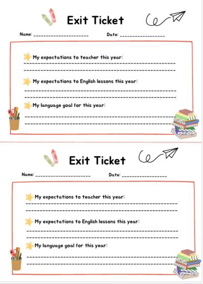 Exit ticket