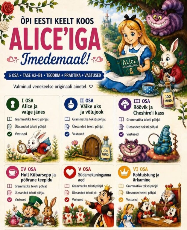 Kõigile tuttav „Alice Imedemaal“ nüüd eesti keeles!