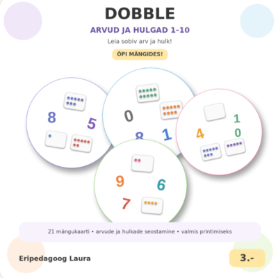 Dobble: Arvud ja hulgad