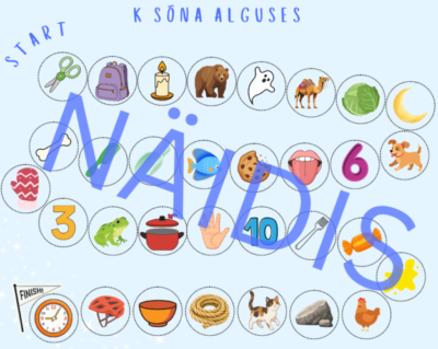 K häälik sõna alguses - lauamäng