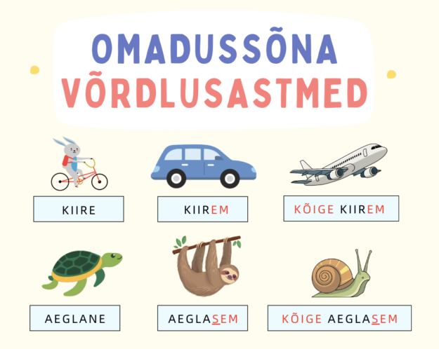 OMADUSSÕNA VÕRDLUSASTMED (töölehed)