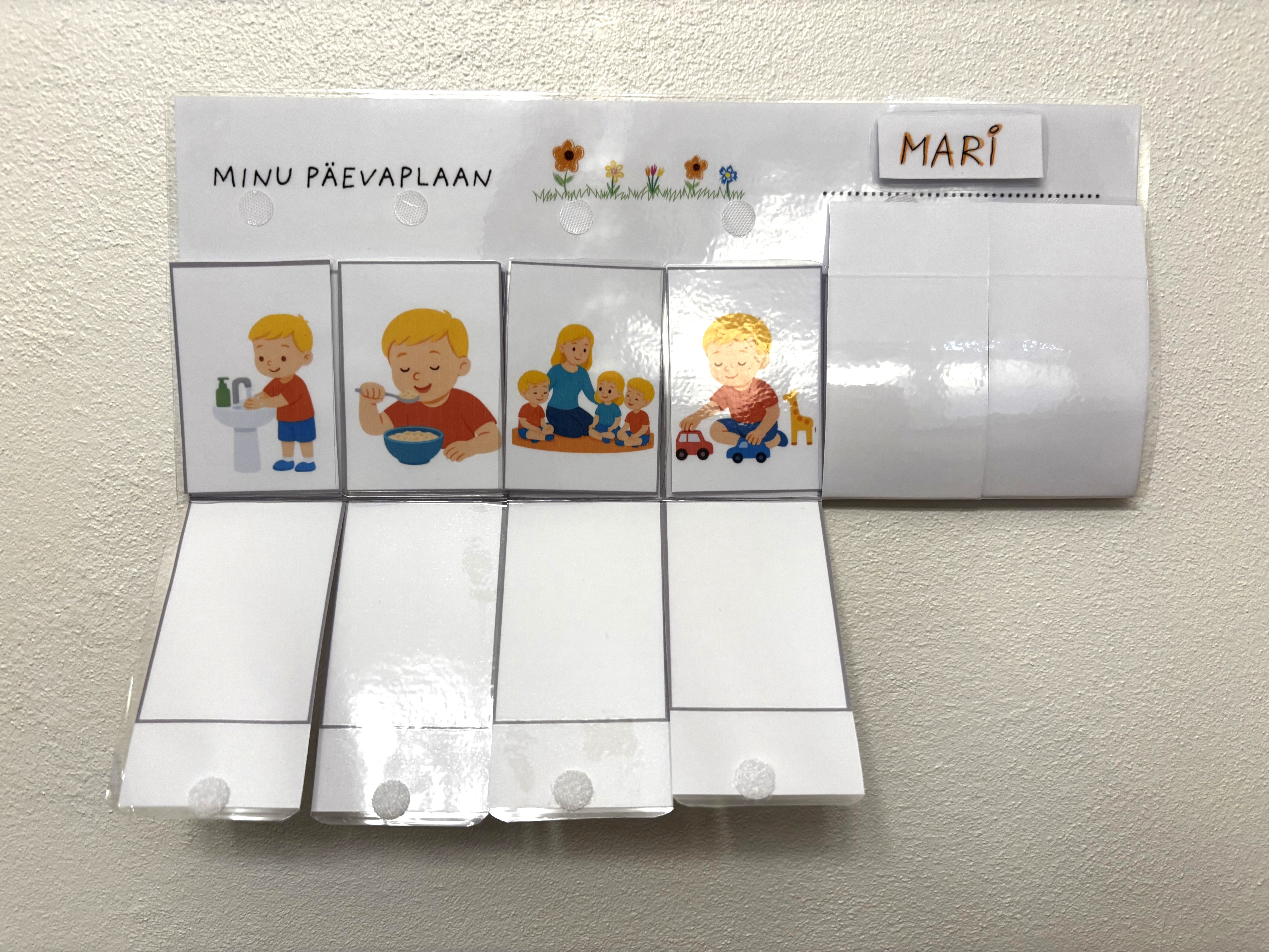 Lasteaia päevakava: vahetatavad pildid + piltide ALUS nt seinale kinnitamiseks - Pilt 5