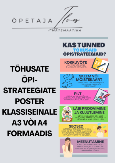 Poster "tõhusad õpistrateegiad"