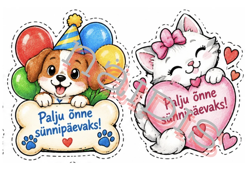 Sünnipäevakaardi kaunistused - Pilt 6