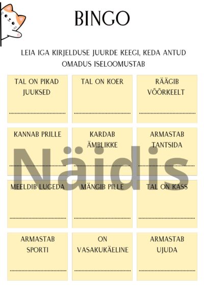 Bingo (saame tuttavaks)