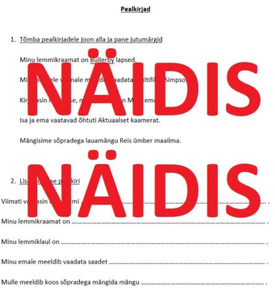 Pealkirjad