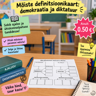 Mõiste definitsioonikaart: demokraatia ja diktaktuur