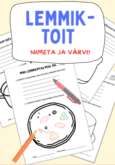 "LEMMIKTOIT" - nimeta ja värvi!