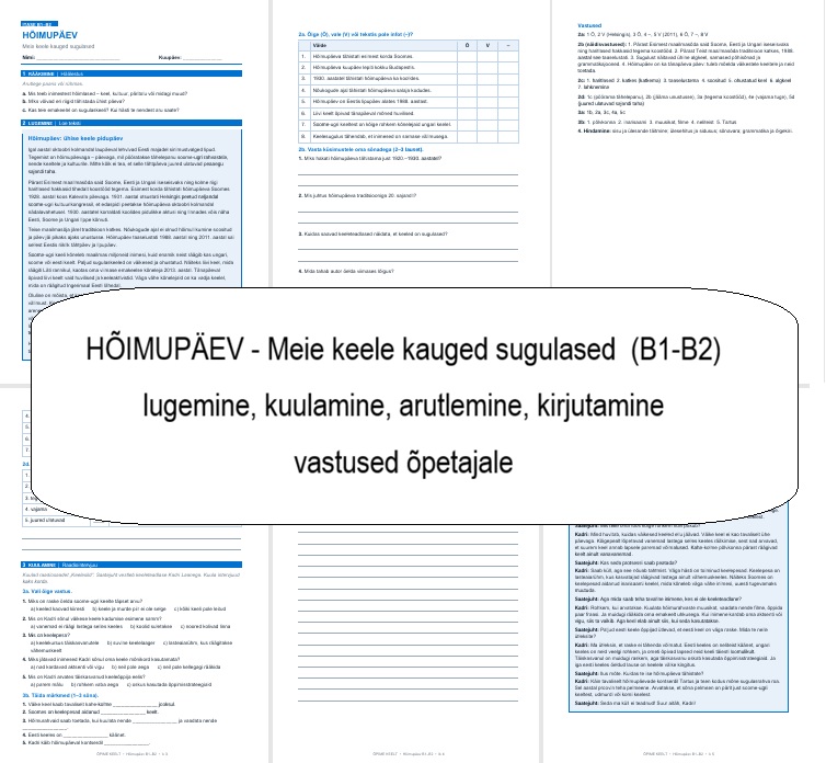 Hõimupäev – Meie keele kauged sugulased (B1-B2)
