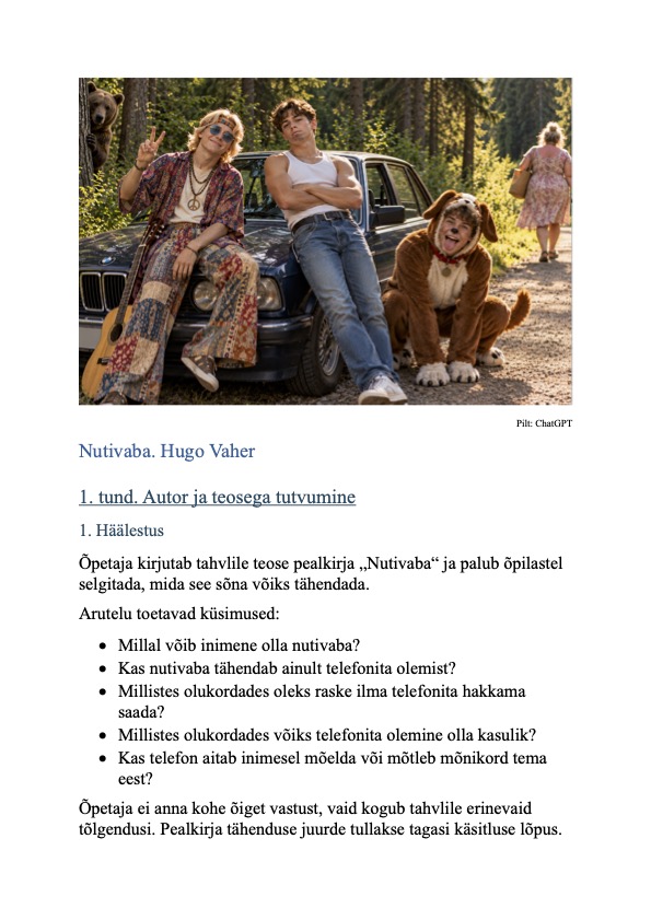 Tervikteose käsitlus H. Vaher "Nutivaba"