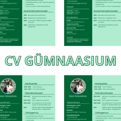 CV NÄIDIS: GÜMNAASIUM