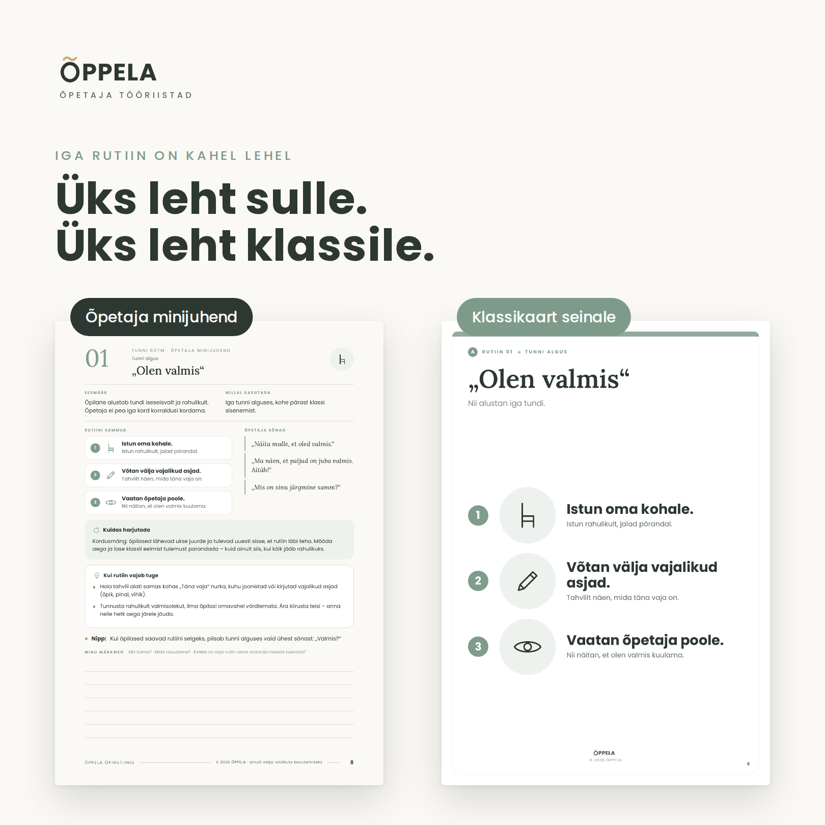 ÕPPELA Õpirutiinid – 20 klassiruumi rutiini 1.–3. klassile - Pilt 2