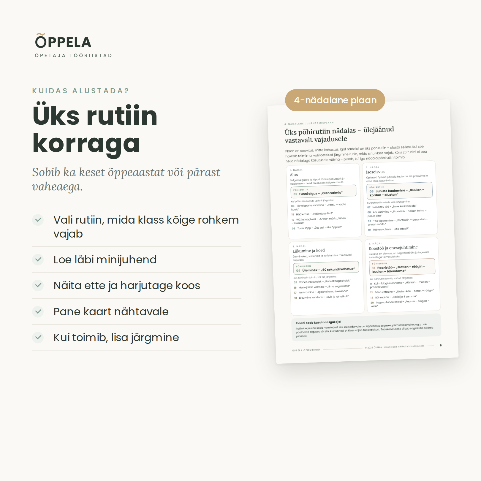 ÕPPELA Õpirutiinid – 20 klassiruumi rutiini 1.–3. klassile - Pilt 5