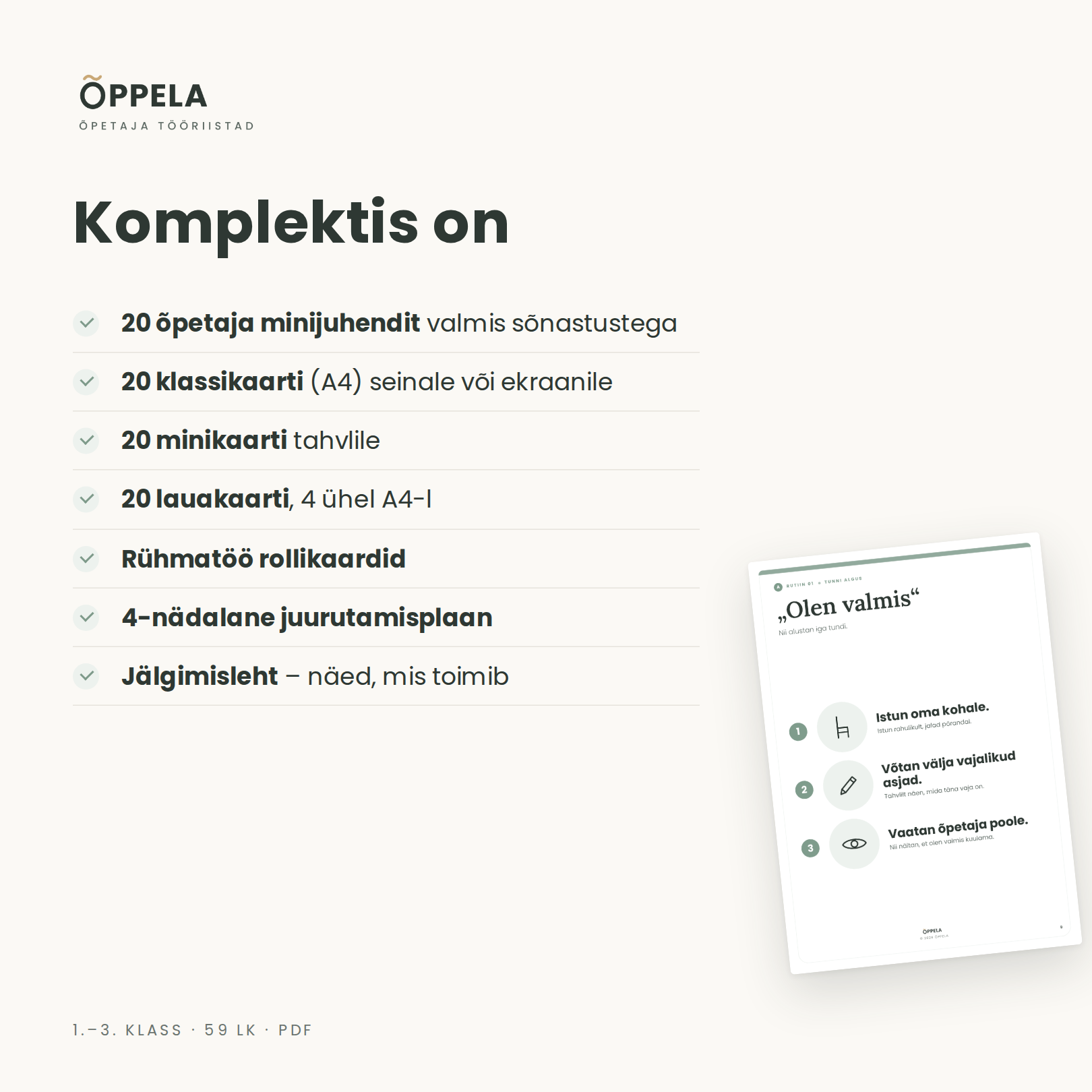 ÕPPELA Õpirutiinid – 20 klassiruumi rutiini 1.–3. klassile - Pilt 6