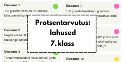 MÕTLEV KLASSIRUUM: lahuseülesanded