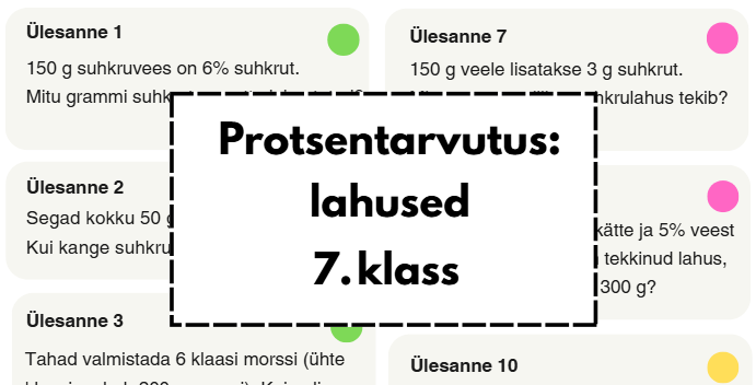 MÕTLEV KLASSIRUUM: lahuseülesanded