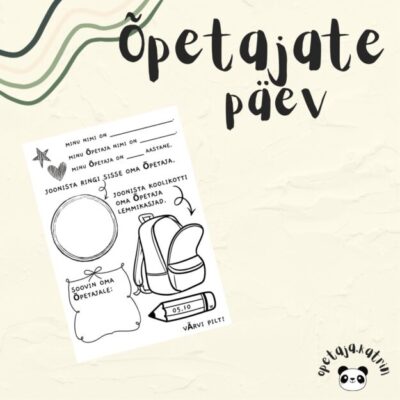 Õpetajate päev - tööleht