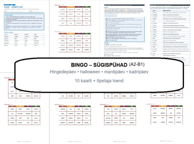 Bingo – Sügispühad (A2-B1)