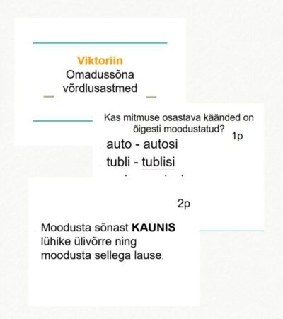 Viktoriin omadussõna võrdlusastmed