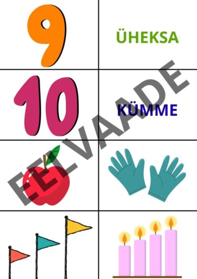 Numbrid 1-10, loendamine