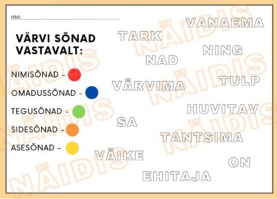 Tööleht: SÕNALIIGID