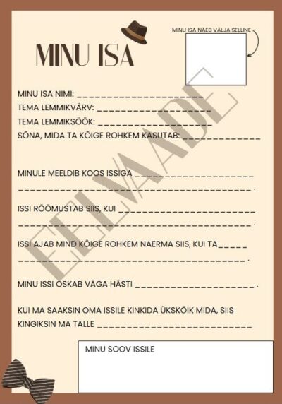 MINU ISA tööleht