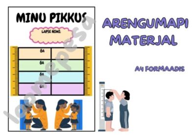 Arengumappi/portfooliosse lisatav materjal "minu pikkus"