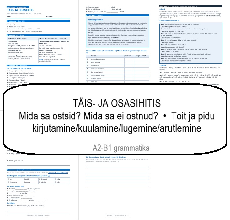 Täis- ja osasihitis (A2-B1)