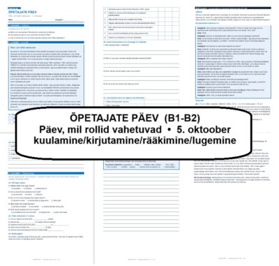 Õpetajate päev (B1-B2)