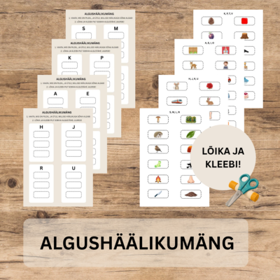 Algushäälikumäng - lõika ja kleebi