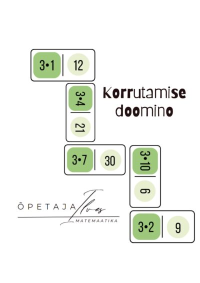 Korrutamise doominomäng. Korrutamine 2-10-ga.