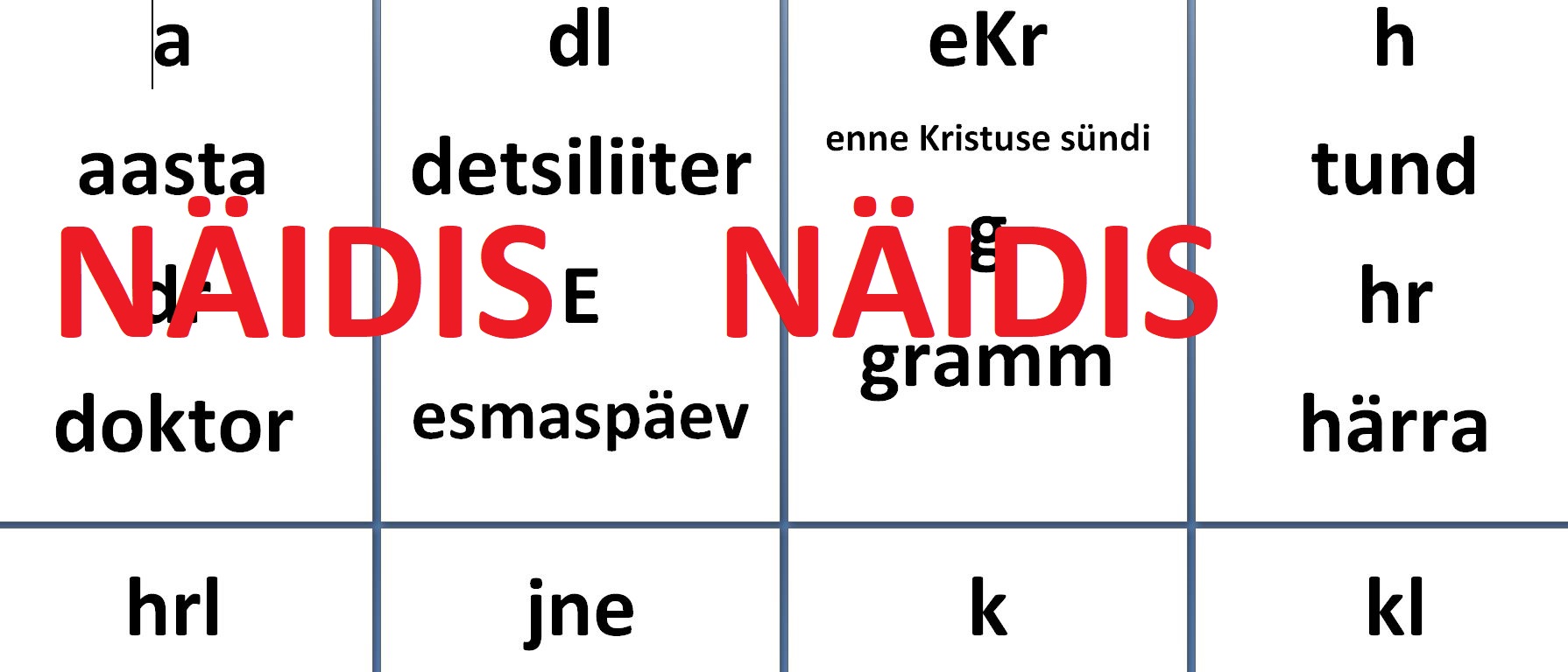 Lühendid (4. kl Avita eesti keel) - Pilt 2
