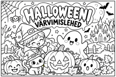 Värvimislehed teemal Halloween
