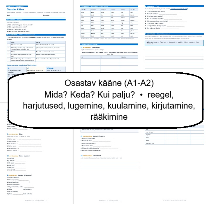 Osastav kääne (A1-A2)