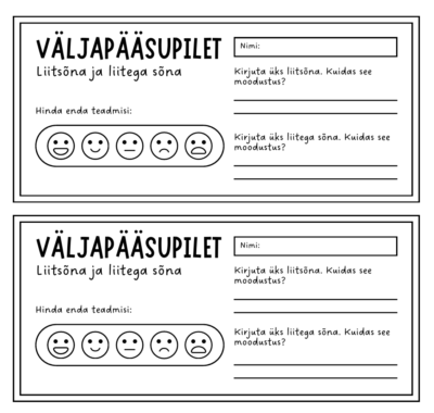 Väljapääsupilet - liitsõna ja liitega sõna