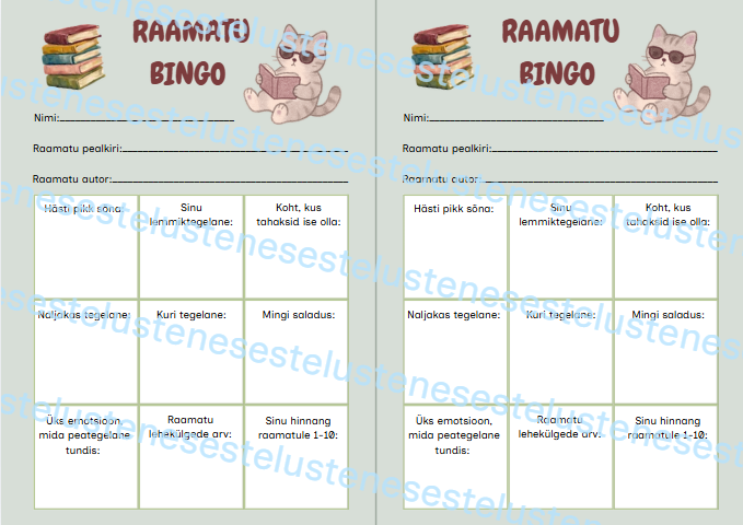 Raamatu bingo