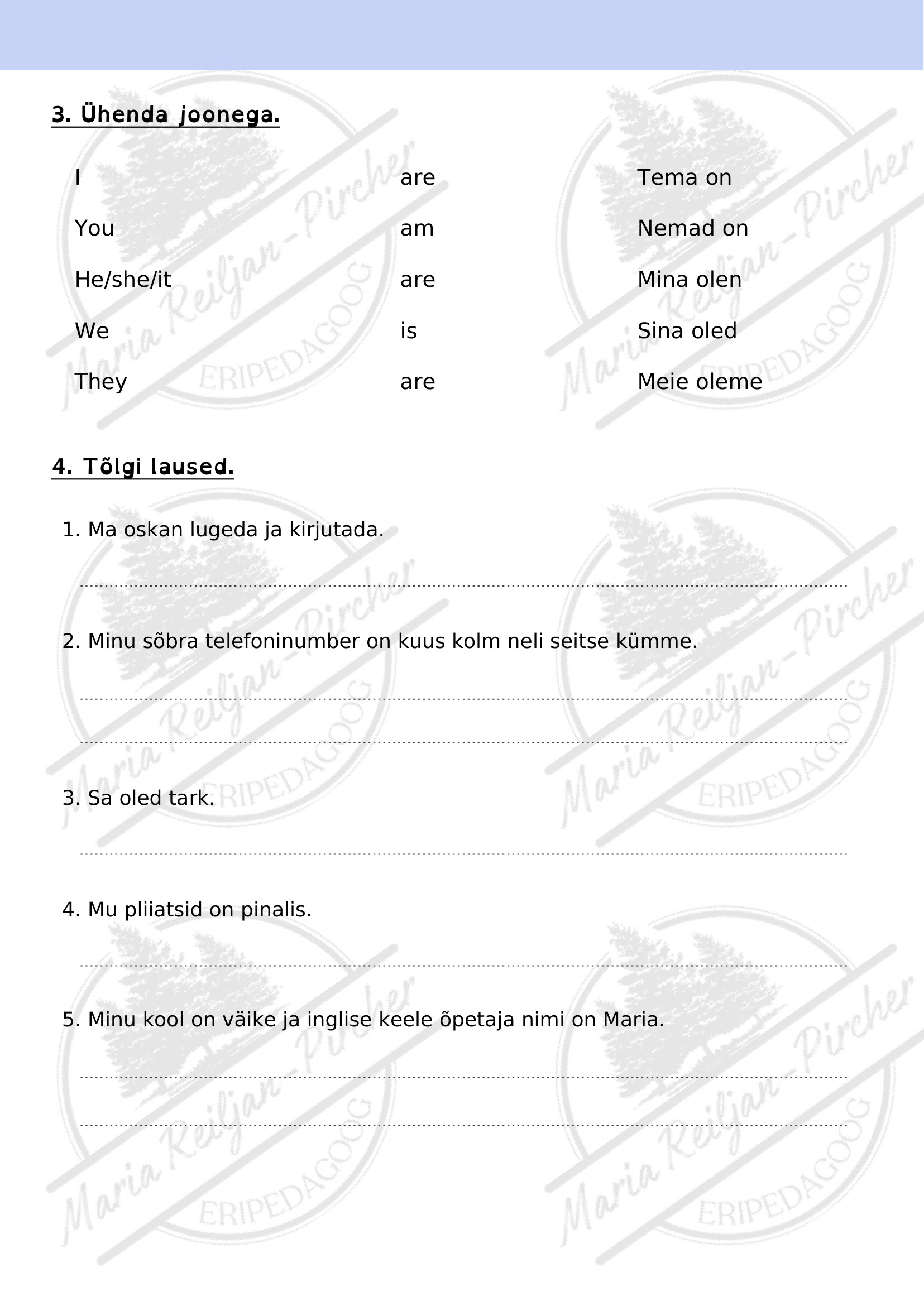 I love English 1 unit 4 sõnavara, tööleht, doomino ja kontrolltöö - Pilt 8