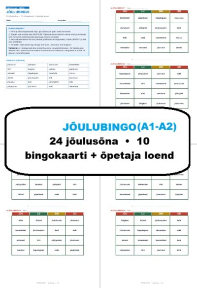Jõulubingo (A1-A2)